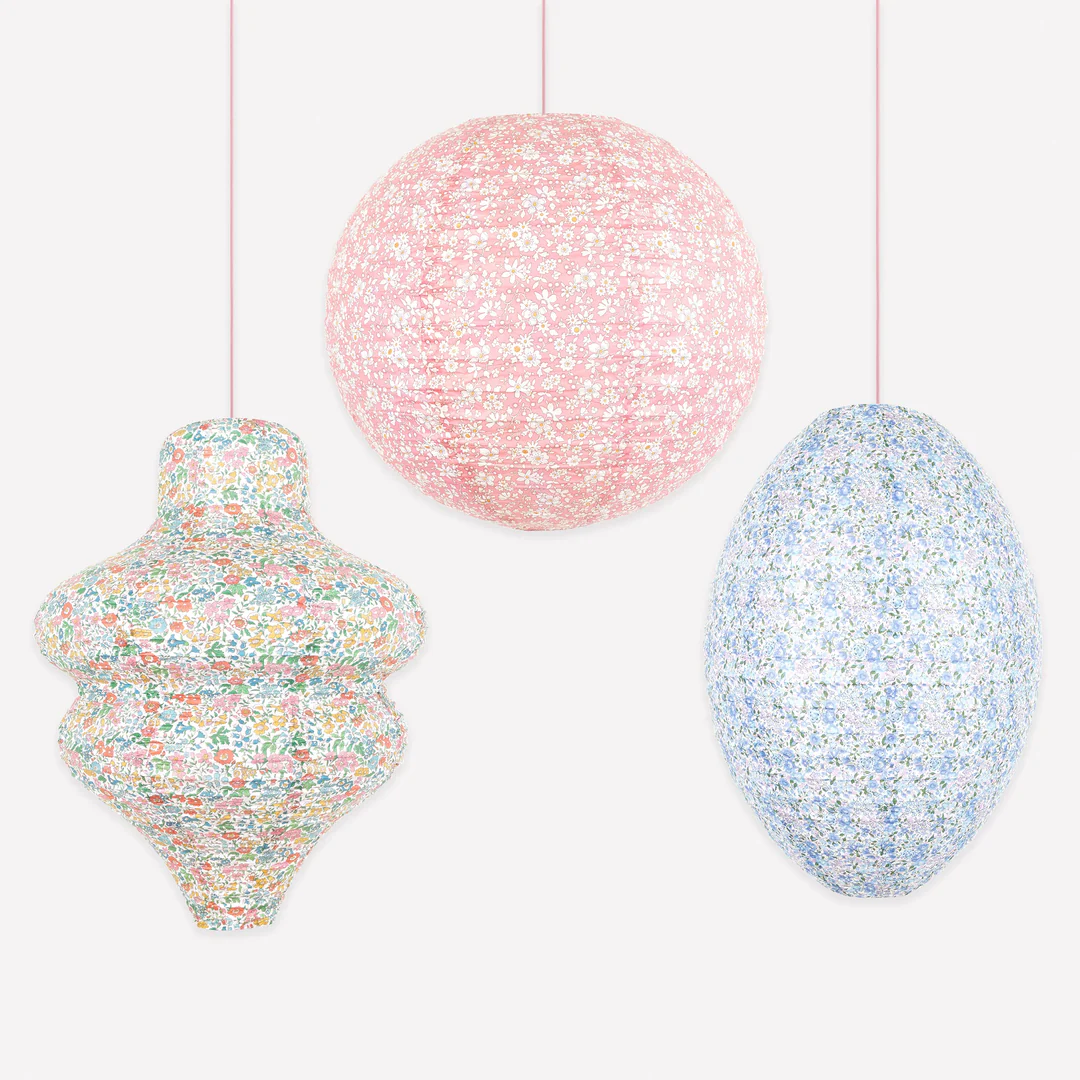 Set de 3 Papel Florales Pastel